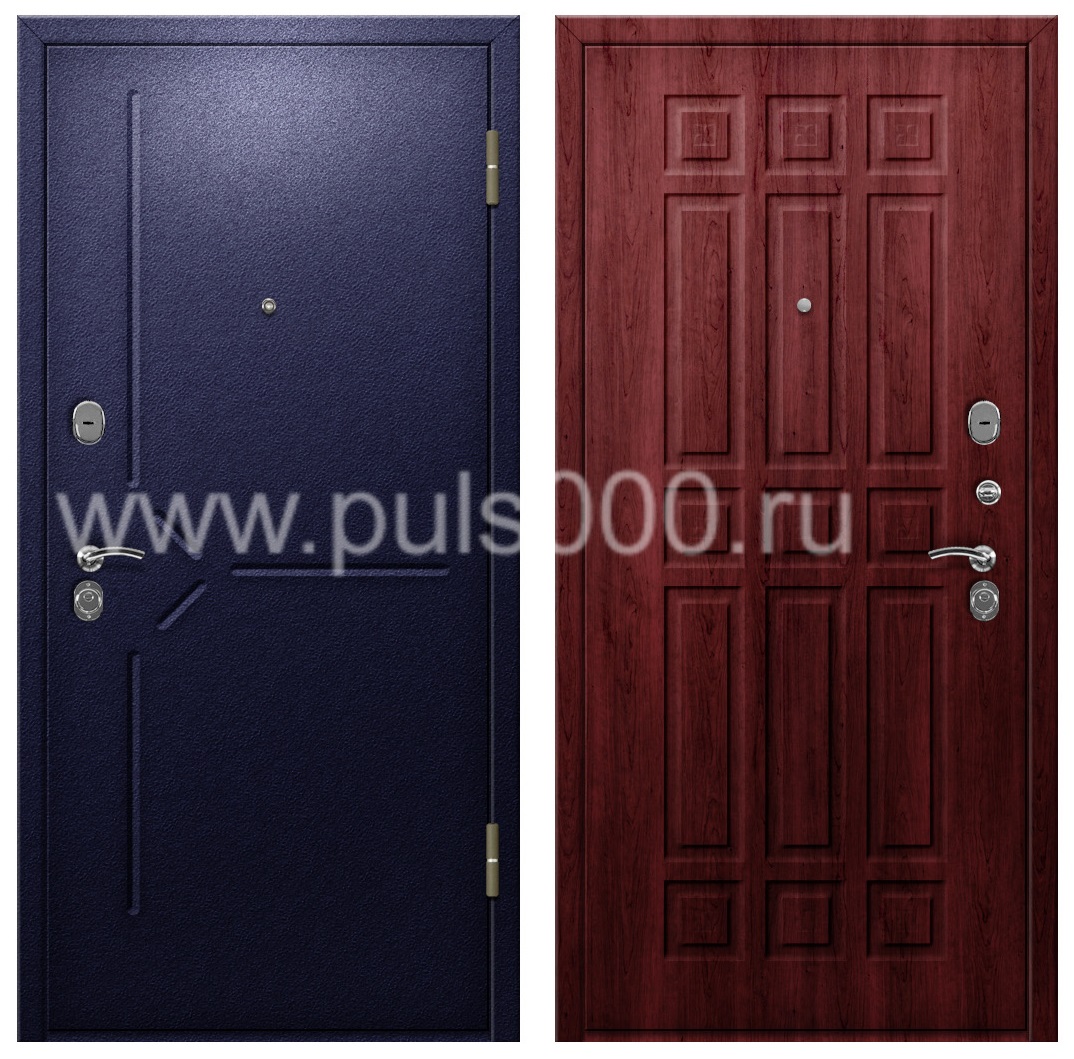 Уличная дверь с порошковым напылением + МДФ в коттедж PR-862