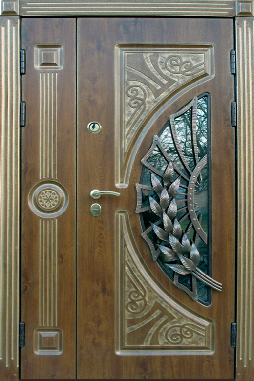 Эксклюзивная двустворчатая дверь из массива дерева MS-41, цена 225 000  руб.